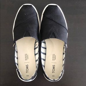 Toms Womens 8 Heritage Canvas Cupsole Alpargatas